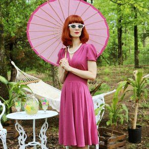 Karina Dresses Megan in Sangria Dot